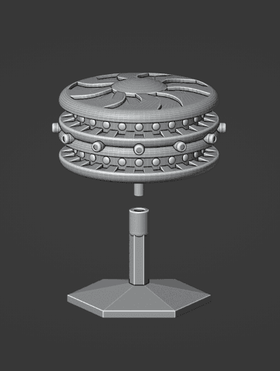 Cruiser Class Saucer Spaceship and Flight Stand