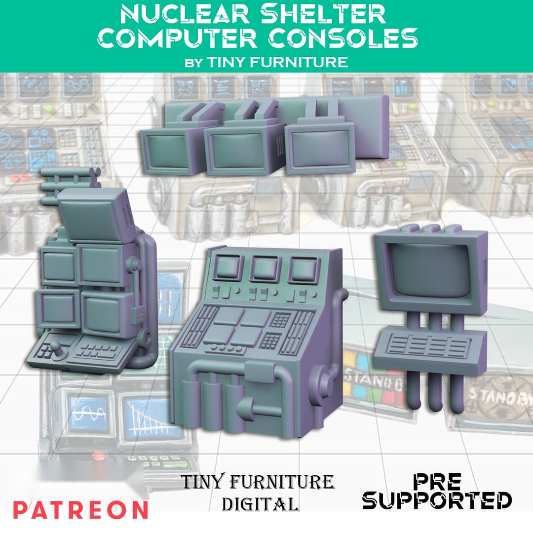 Nuclear Shelter Computer Consoles