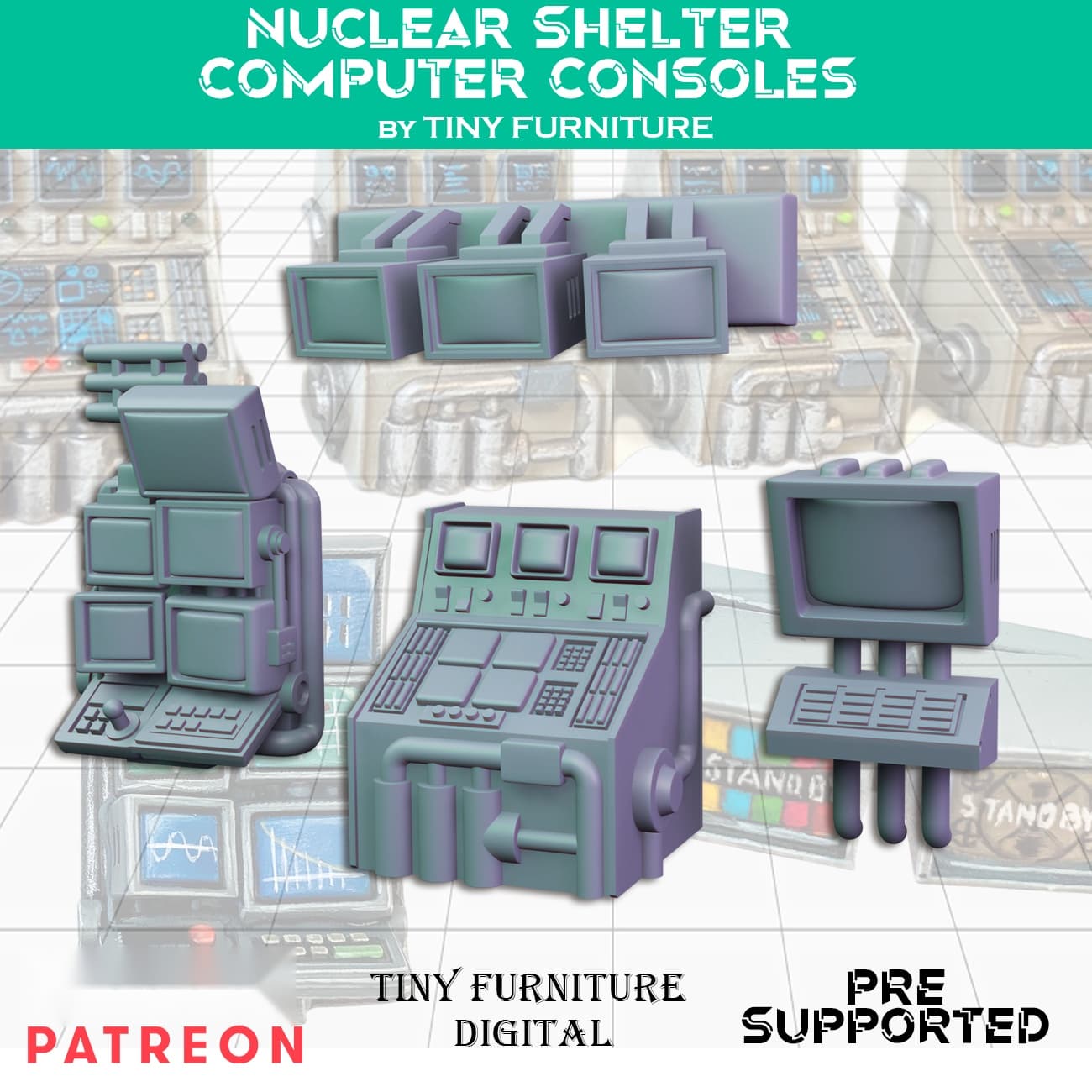 Nuclear Shelter Computer Consoles