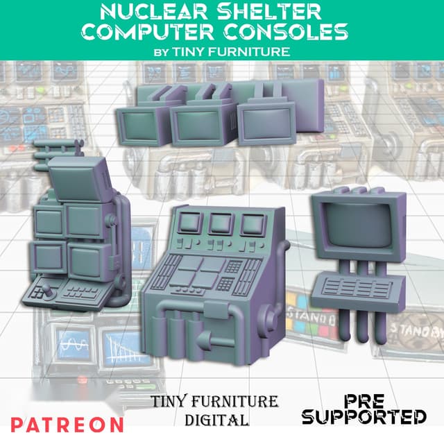 Nuclear Shelter Computer Consoles