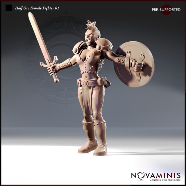 Half Orc Female Fighter 01