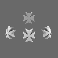 Crusader Knights Maltese Cross Shoulder Symbols