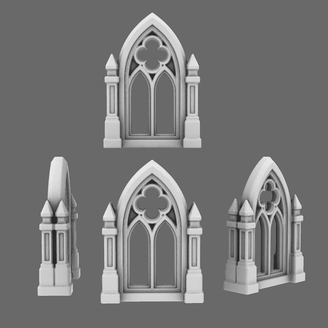 Crusader Knights Back Pack Toppers - Gothic Windows