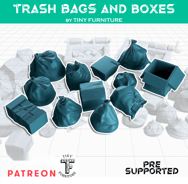 Trash bags and boxes
