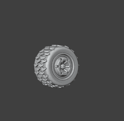Gaslands Highway Patrol Wheel STL | 3D Printable Wheels for Post-Apocalyptic 1:64 Scale Miniature Car Combat