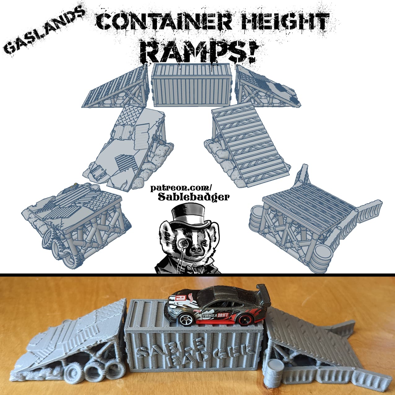 Gaslands - Container Height Ramps