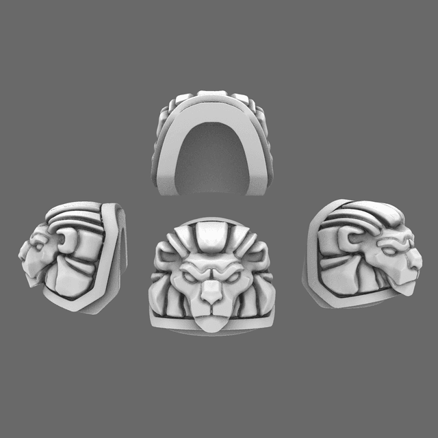 Lion Spirit Knights V7 Lion Head Shoulderpads