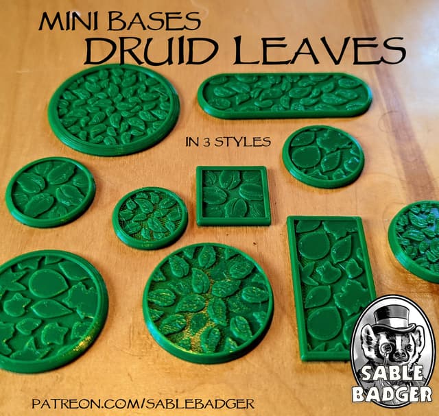 Mini Bases - Druid Leaves collection