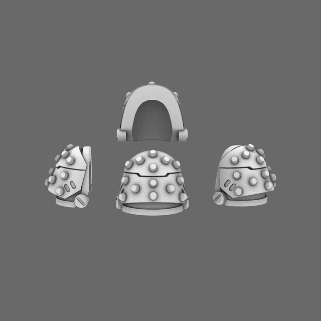 Space Knights V5 Defiance Studded Shoulder Pads Type B