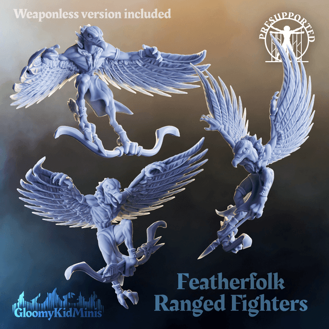 Featherfolk Ranged Fighter (Weaponless wersion included)