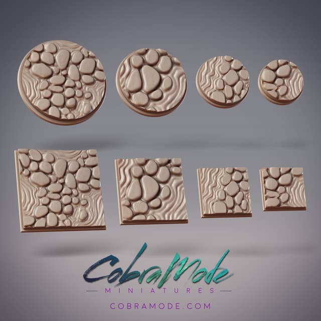 Stepping Stone Path Base Pack (8pcs) - Round and Square Versions