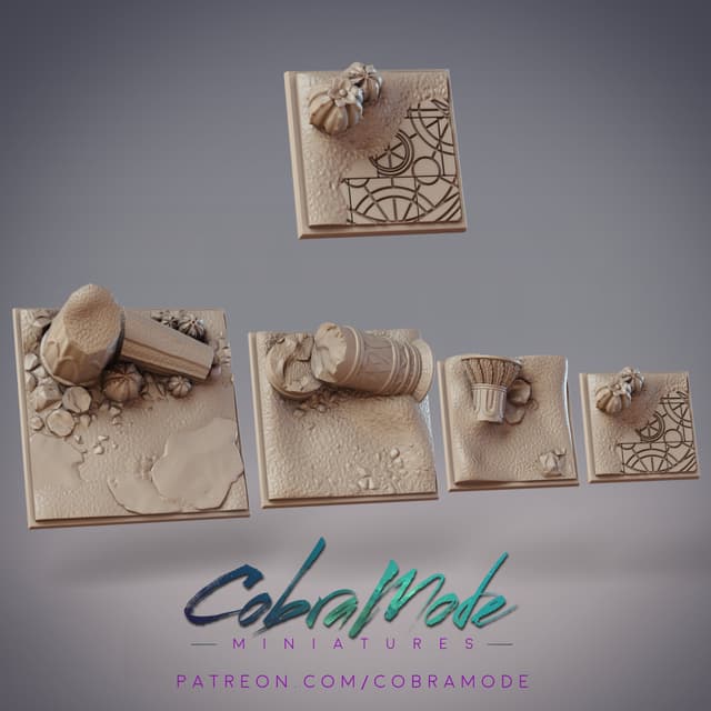 Desert Columns Square Base Pack (4pcs)