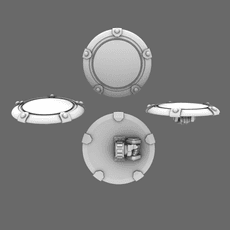 Space Knights Domed Shield Type B LEFT