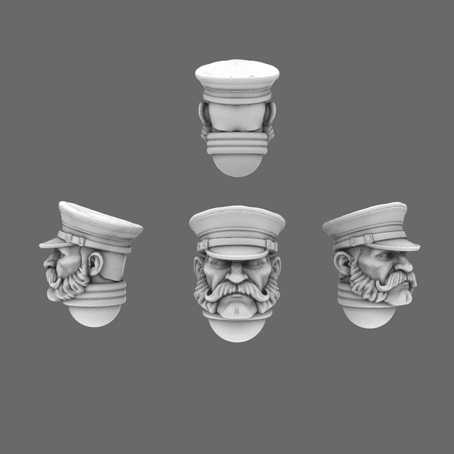 Space Knights 1899 Imperial Navy Heads