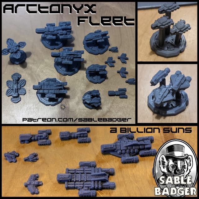 A Billion Suns - The Arctonyx Fleet of Spaceships