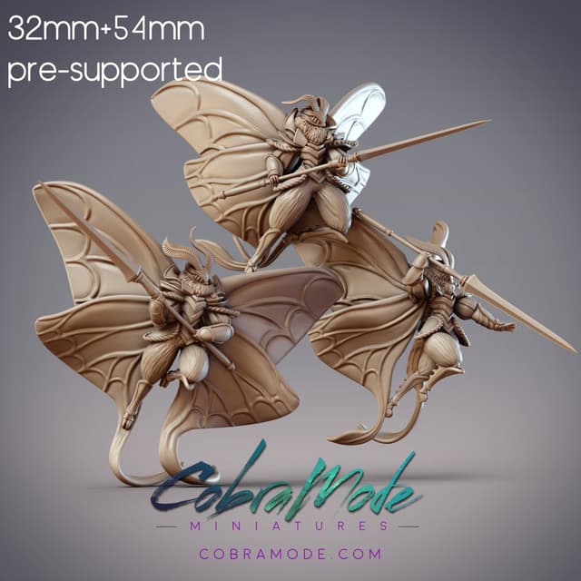 Mothfolk Lancers - Noctuoidea Lanceolaria (Pre-Supported)