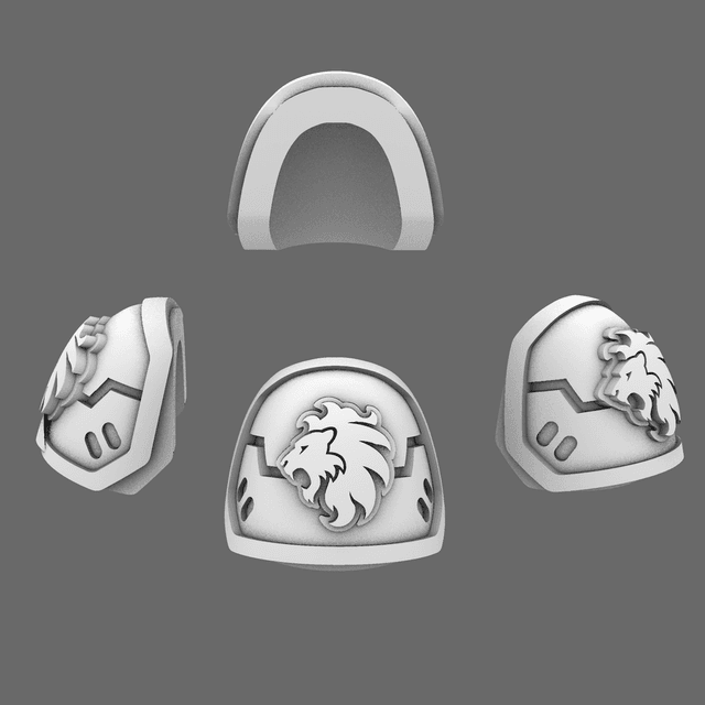 Lion Spirit Knights V7 Iron Eagle Shoulderpads LEFT