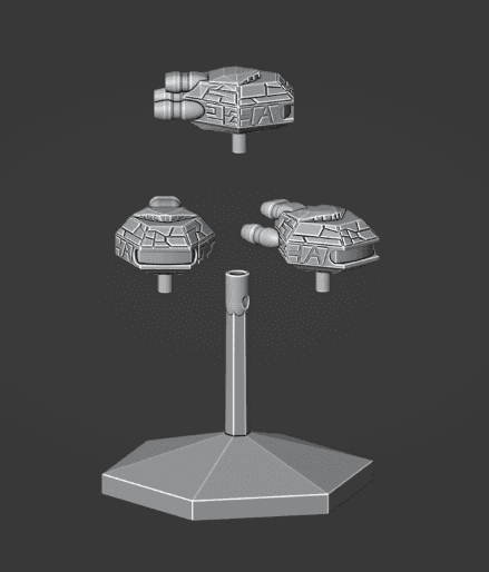 Fleet One Recon ship and flightstand