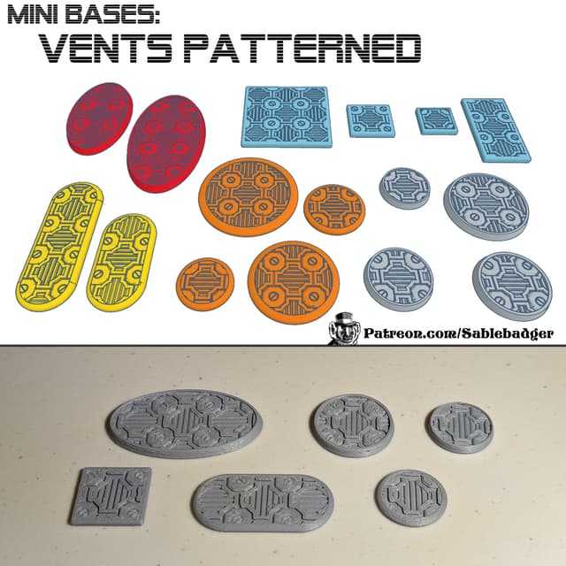 Mini Bases - Sci Fi Vents Pattern