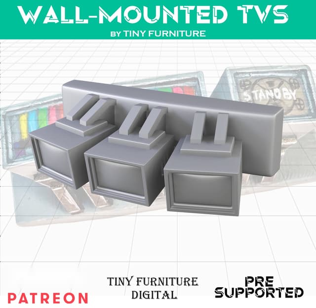 Nuclear Shelter wall-mounted TVs