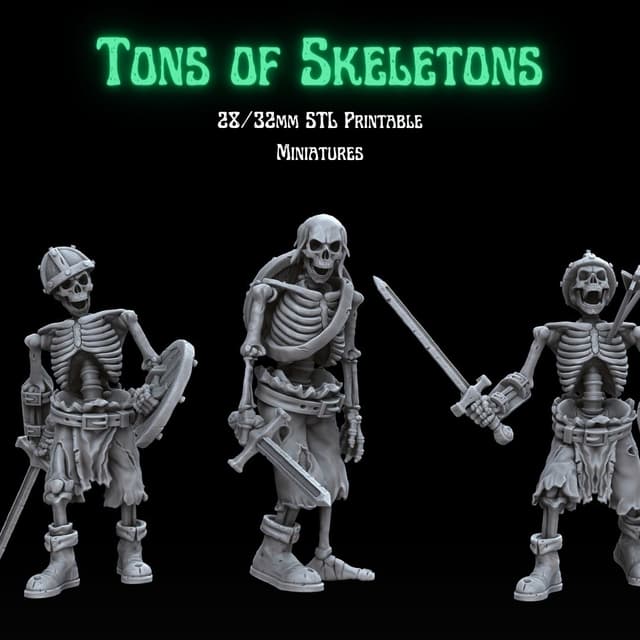 Tons of Skeletons: Equipped Skeletons