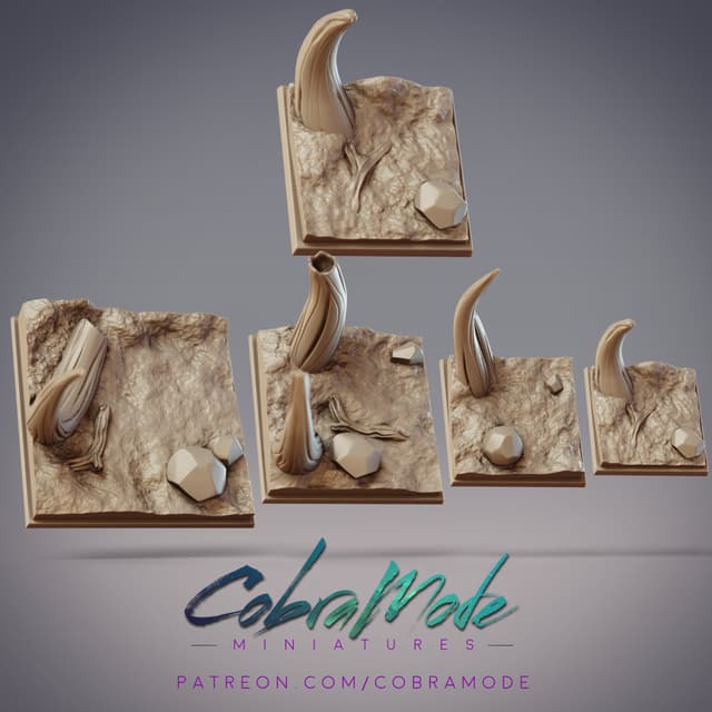 Mammoth Tusk Square Base Pack (4pcs)