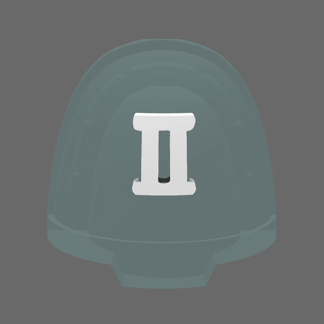 Space Knights V10B Standard Roman Numeral 02 Shoulder Symbols