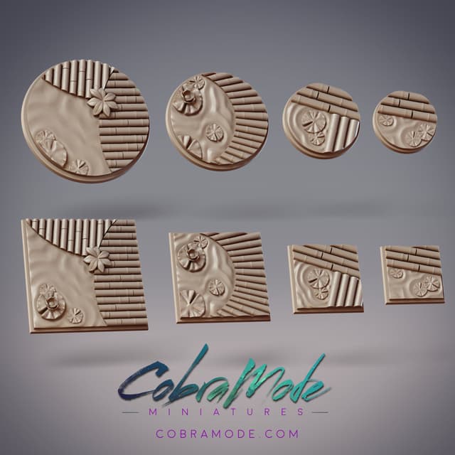 Bamboo Dock Base Pack (8pcs) - Round and Square Versions
