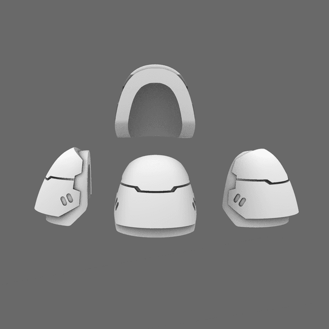 Space Knights V6 Stroud Smooth Shoulder Pad Type A