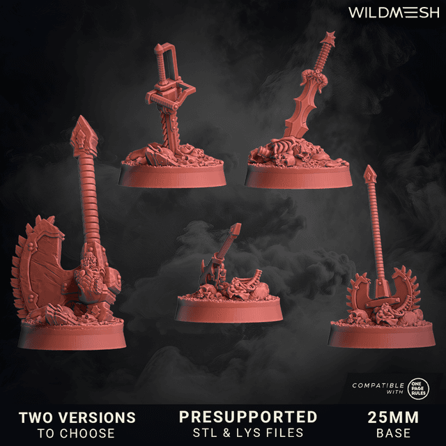 Chaos Wrath - objective markers - 25mm base