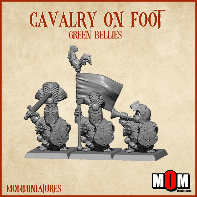 CG Cavalry on foot (Green Bellies)