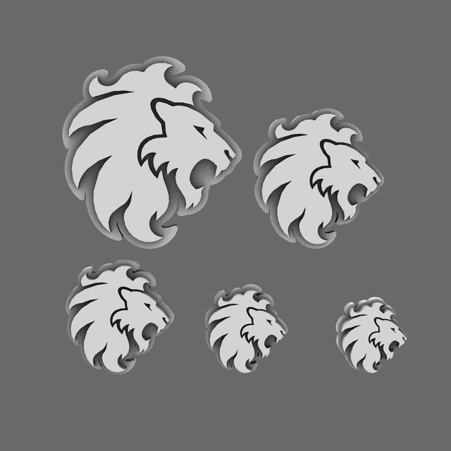 Lion Spirit Knights Flat Symbols RIGHT