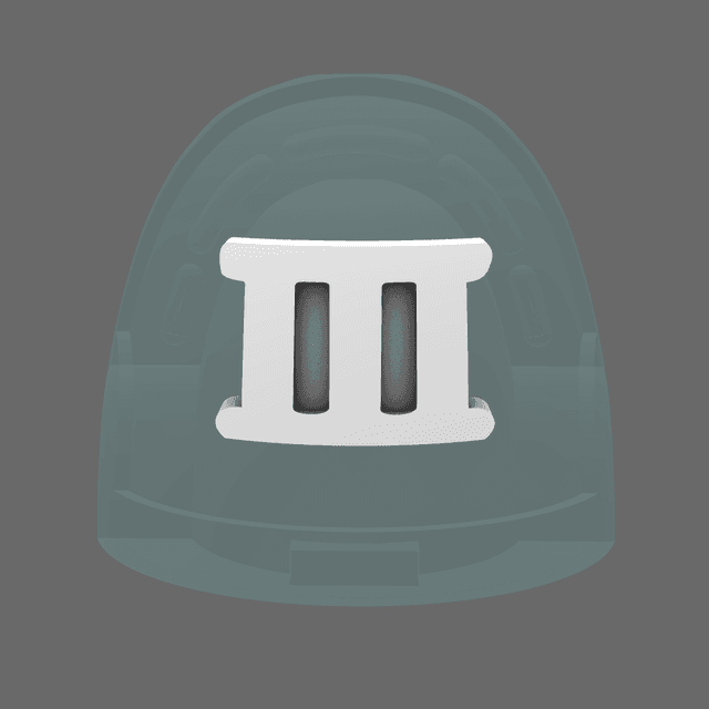 Space Knights V10R Standard Roman Numeral 03 Shoulder Symbols