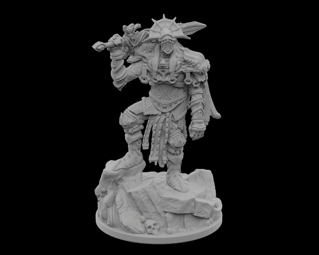 ⚔️ Crimson Warden – V3 - Dark Fantasy Boss Miniature 