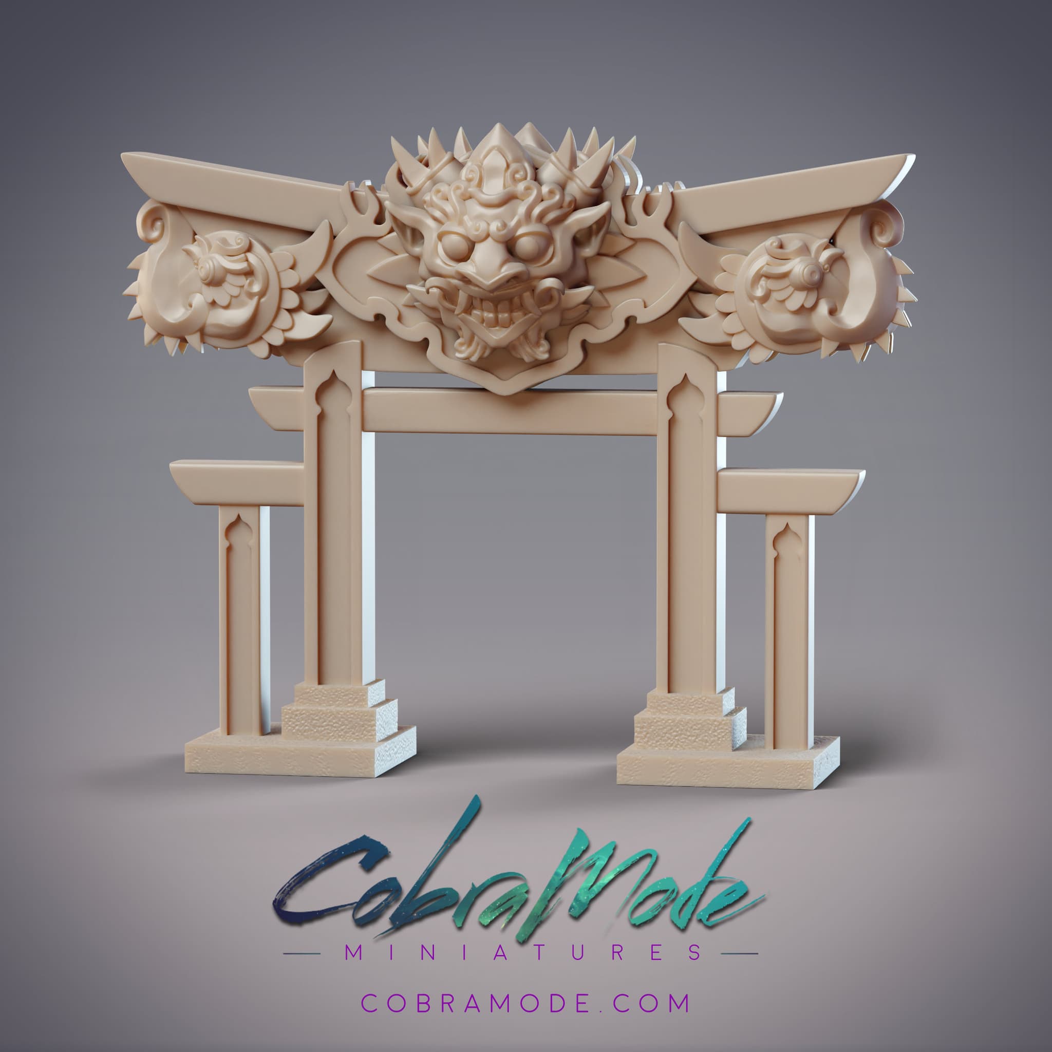 Demon Torii Gate Scatter Terrain (Pre-Supported)