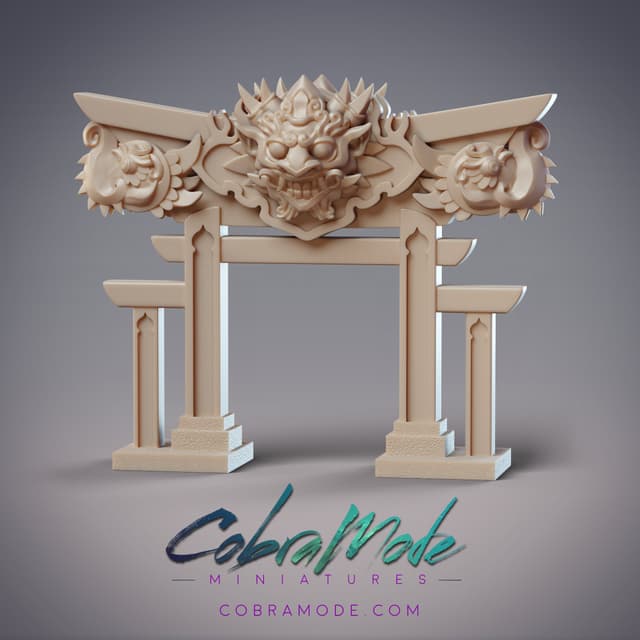 Demon Torii Gate Scatter Terrain (Pre-Supported)