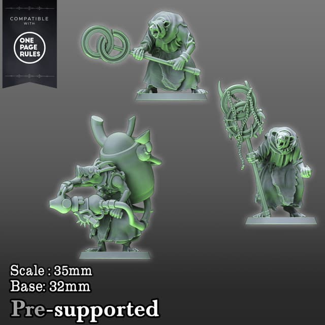 Ratmen plaguer 3 miniatures