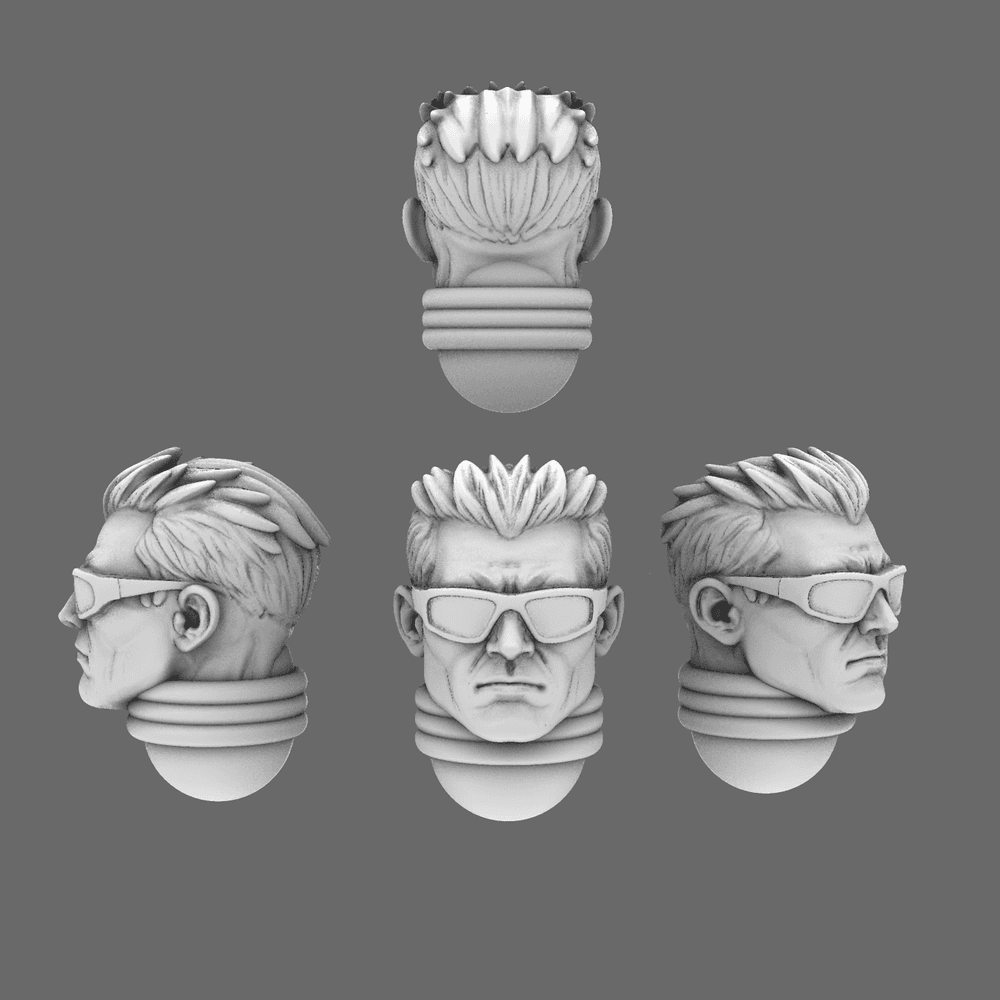 Space Knights Cool Shades Exposed Heads