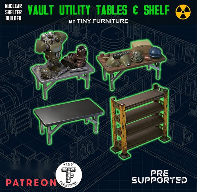 Vault Utility Tables & Shelf