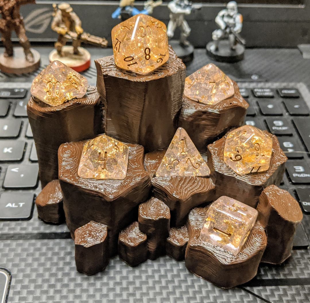 Columnar Basalt - Dice Set Display