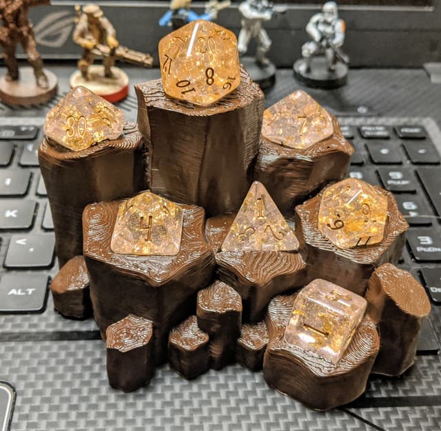 Columnar Basalt - Dice Set Display