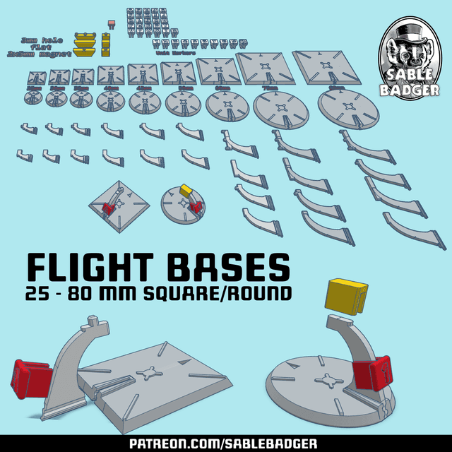 Flight Bases for Models, Spaceships, or Airships.