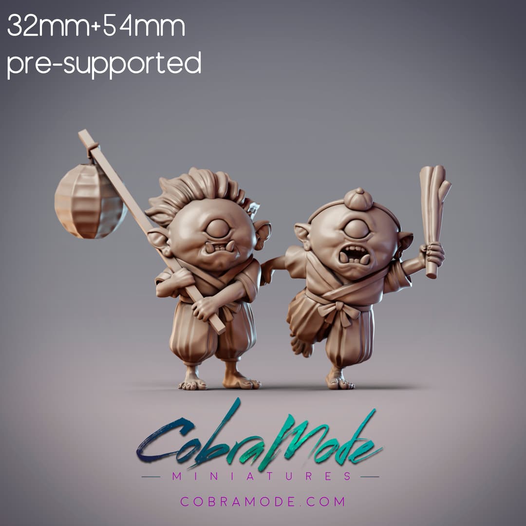 Goblin Kids - Futaba & Kozue, Oni Children (Pre-supported)