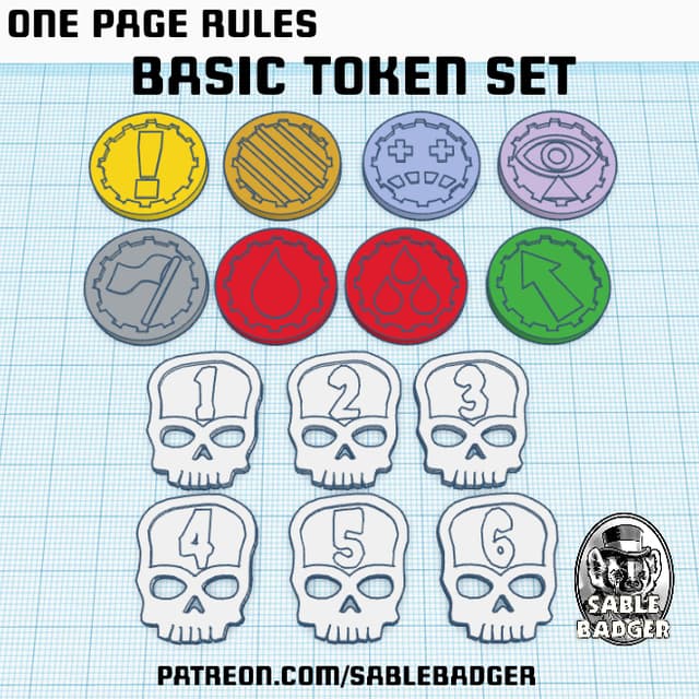 Game Token Project - One Page Rules Tokens
