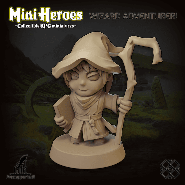 Mini Heroes - Collectible RPG Miniatures (Wizard, Mage, Chibi)