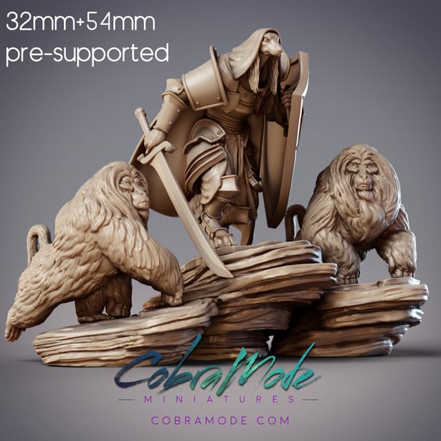 Berengar, Okamian Canine Shock Knight with Attack Primates (Pre-Supported)