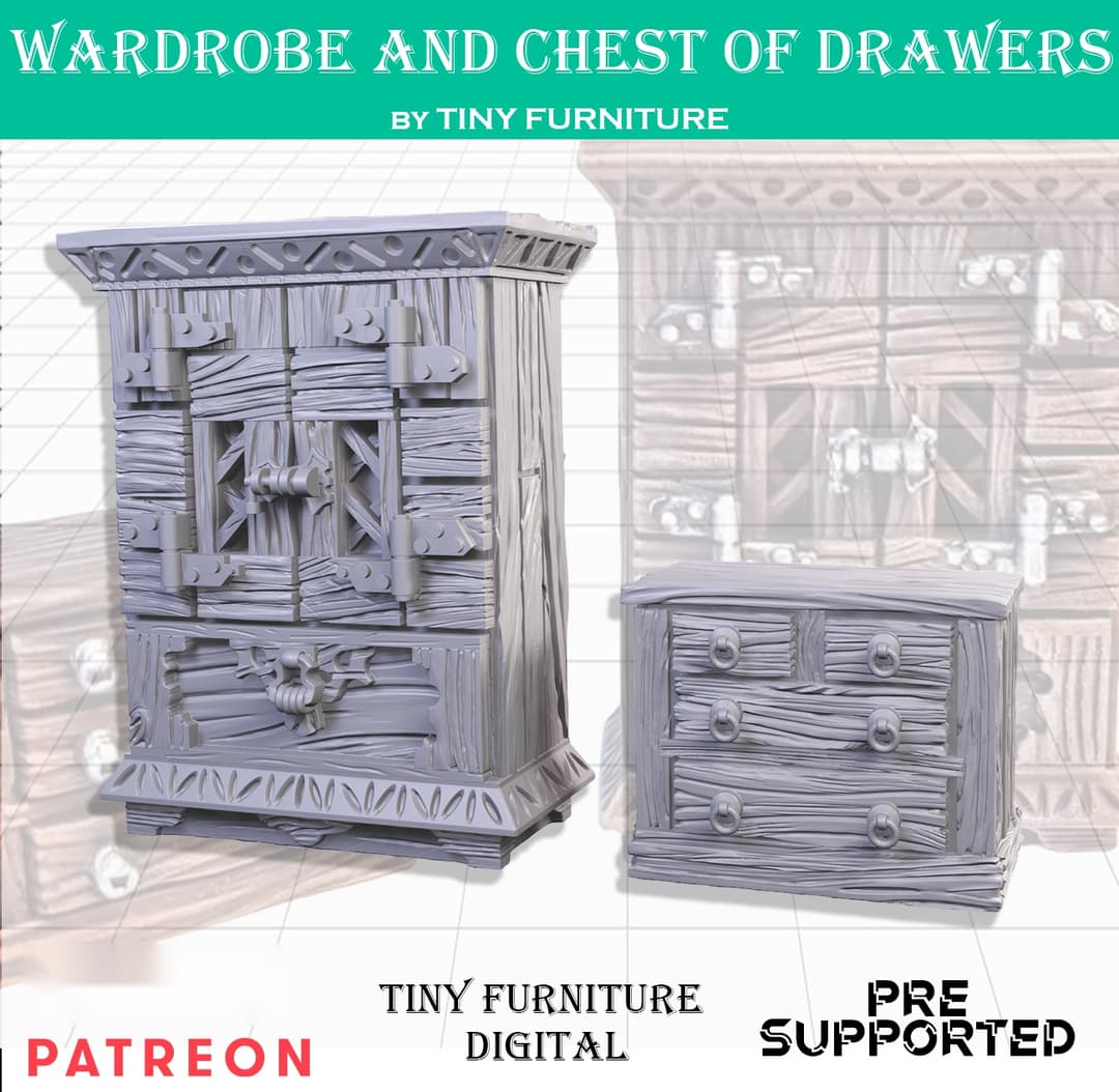 Wardrobe and chest of drawers