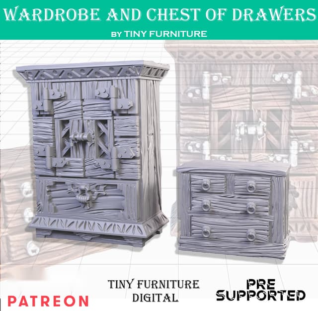 Wardrobe and chest of drawers