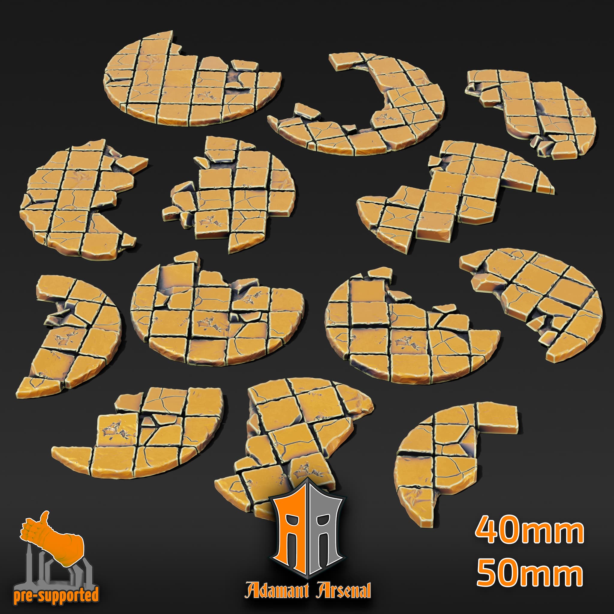 Basing Bits - Ruin Tiles 40-50mm