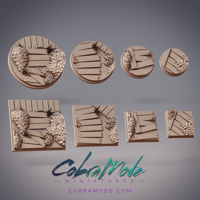 Boardwalk Plank Path Base Pack (8pcs) - Round and Square Versions